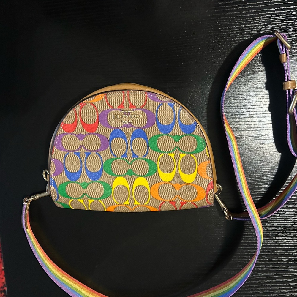Coach Multicolor Signature Dome Crossbody Bag